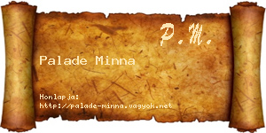 Palade Minna névjegykártya